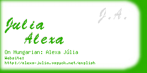 julia alexa business card