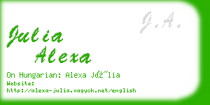 julia alexa business card